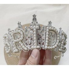 Pearl Bride Rhinestone Crown